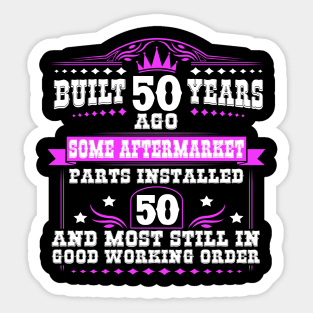 Funny Womens 50th Birthday Sticker